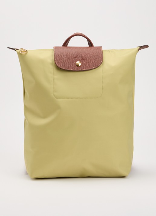 Longchamp Le Pliage Original rugzak M met leren details - voorkant 4 pistachio