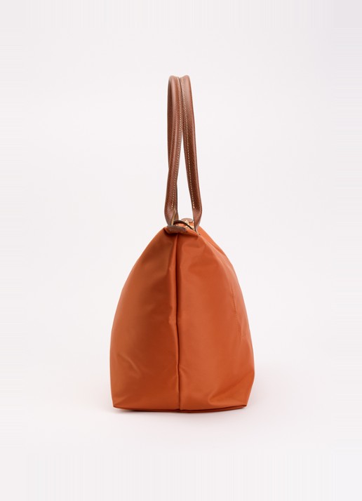 Longchamp Le Pliage Original schoudertas L met leren details - detail 5 oranjebruin
