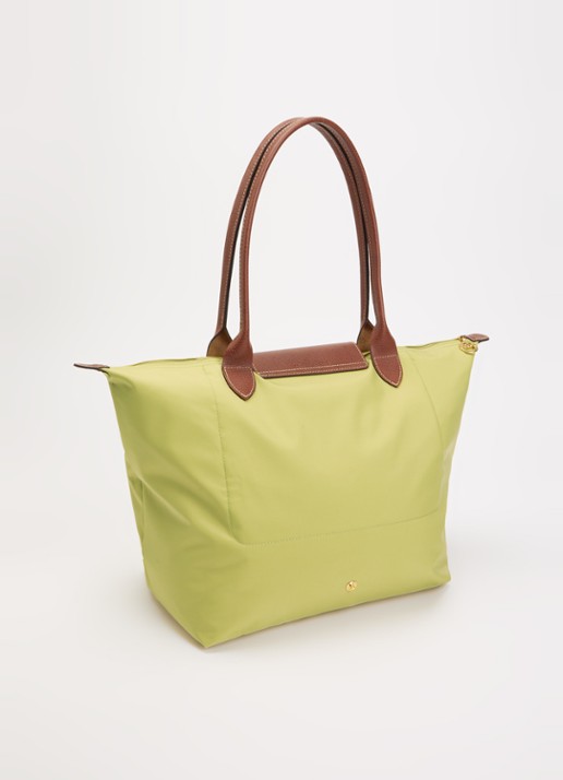 Longchamp Le Pliage Original schoudertas L met leren details - achterkant 5 mosgroen