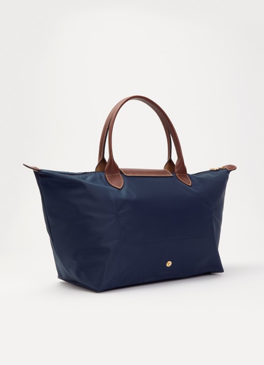 Longchamp Le Pliage Original schoudertas L met leren details - achterkant donkerblauw
