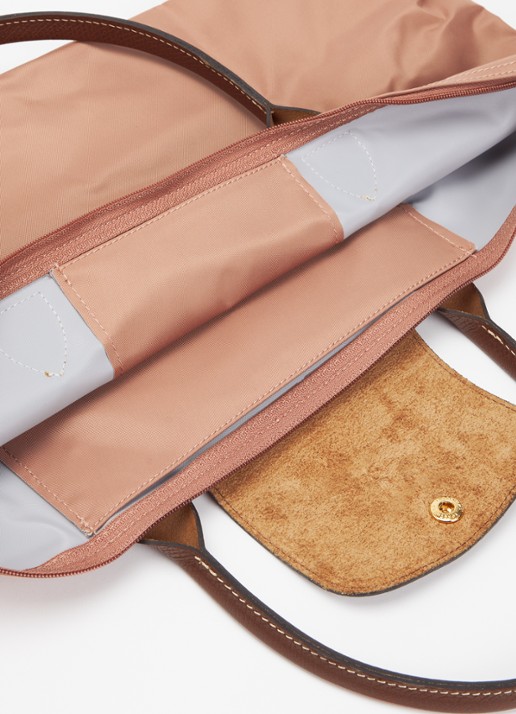 Longchamp Le Pliage Original schoudertas L met leren details - detail 3 oudroze