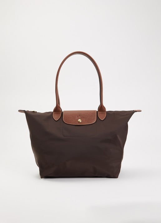 Longchamp Le Pliage Original schoudertas L met leren details
