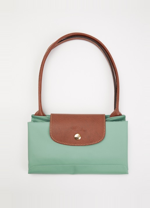Longchamp Le Pliage Original schoudertas M met leren details - detail 6 zeegroen