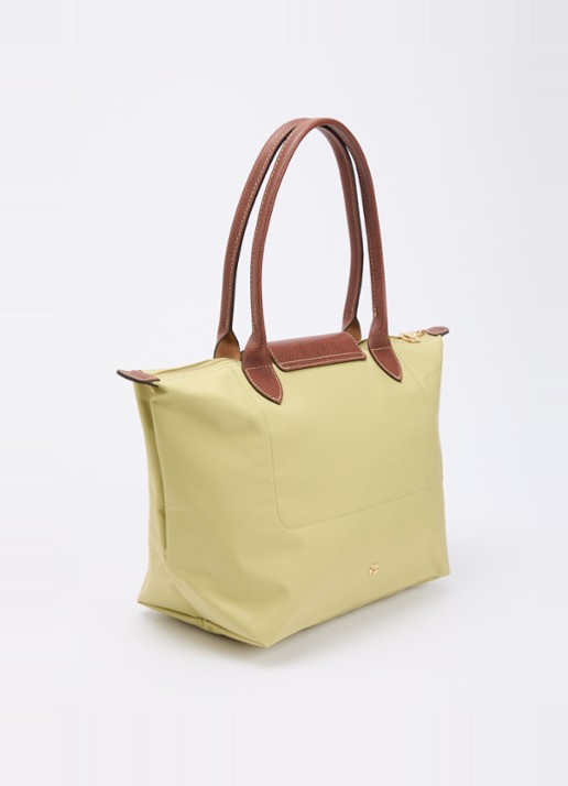 Longchamp Le Pliage Original schoudertas M met leren details - achterkant mosgroen