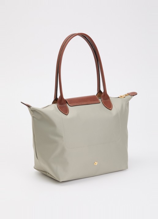 Longchamp Le Pliage Original schoudertas M met leren details - achterkant 7 grijs