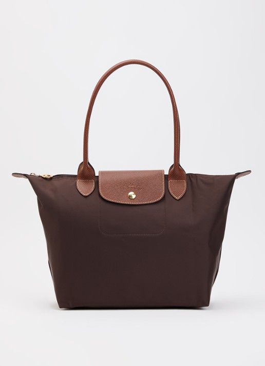 Longchamp Le Pliage Original schoudertas M met leren details