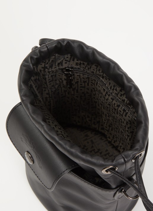 Longchamp Le Pliage Xtra crossbodytas XS van leer - detail 4 zwart
