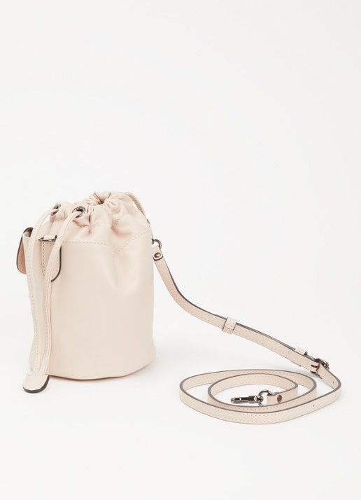Longchamp Le Pliage Xtra crossbodytas XS van leer - achterkant 6 lichtroze