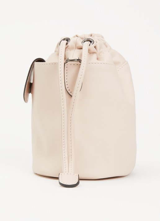 Longchamp Le Pliage Xtra crossbodytas XS van leer - detail 2 lichtroze
