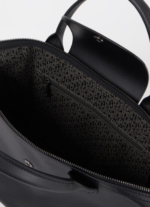 Longchamp Le Pliage Xtra handtas S van leer - detail 4 zwart