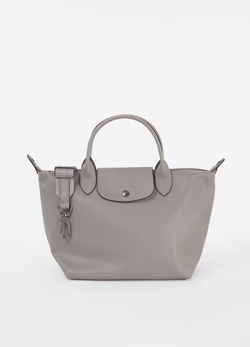Longchamp Le Pliage Xtra handtas S van leer - voorkant grijs