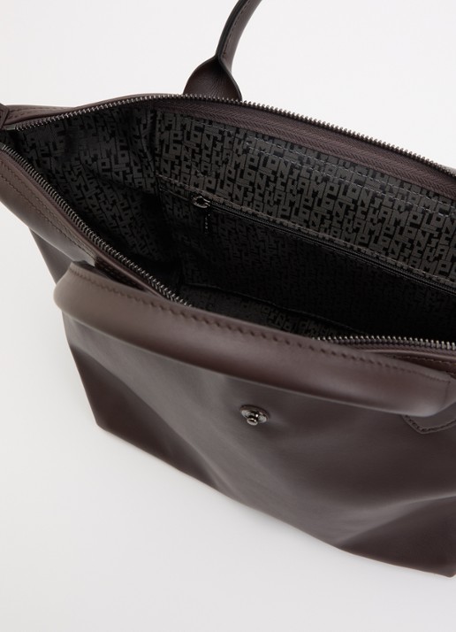 Longchamp Le Pliage Xtra handtas S van leer - detail 5 donkerbruin