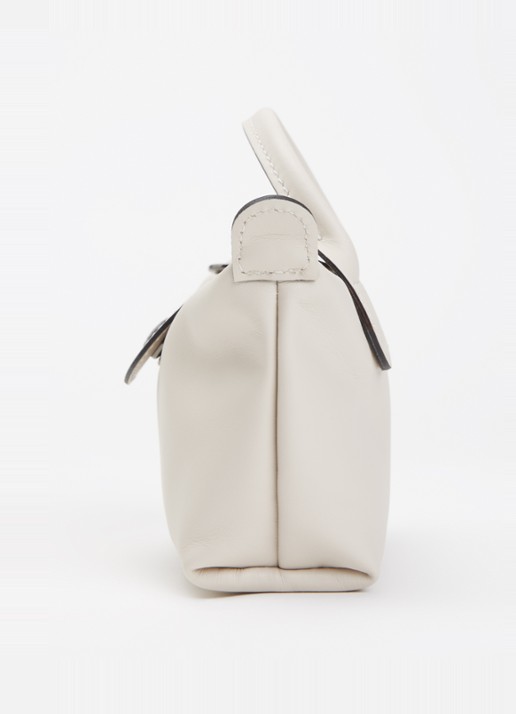 Longchamp Le Pliage Xtra handtas XS van leer met afneembare schouderriem - detail 3 creme