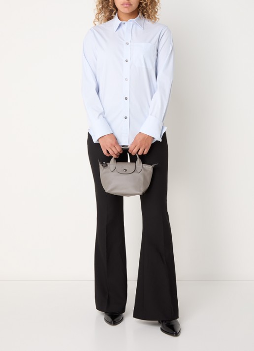 Longchamp Le Pliage Xtra handtas XS van leer - voorkant 4 lichtbruin