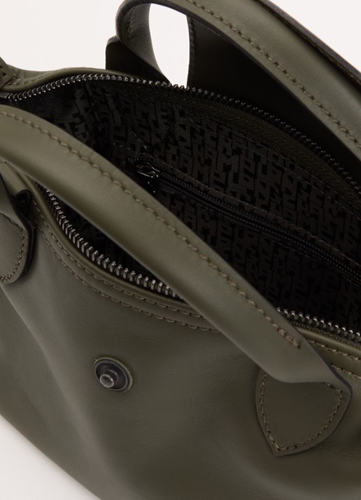 Longchamp Le Pliage Xtra handtas XS van leer - detail 5 legergroen
