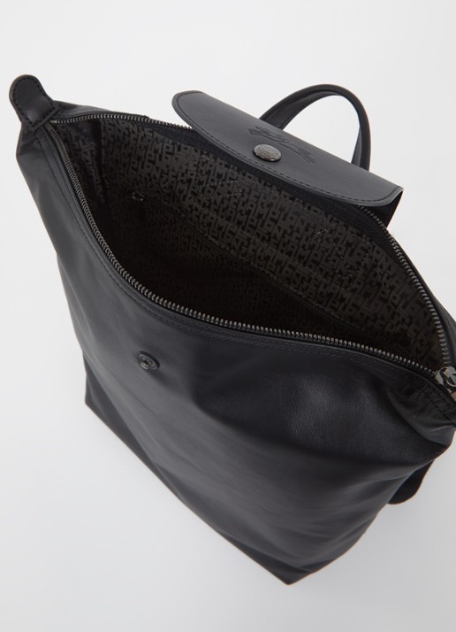 Longchamp Le Pliage Xtra rugzak M van leer - detail 2 zwart