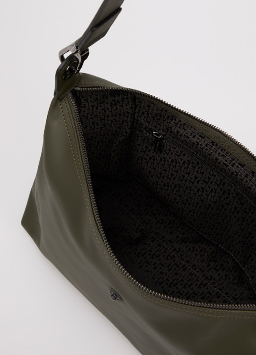 Longchamp Le Pliage Xtra schoudertas M van leer - detail bronsgroen