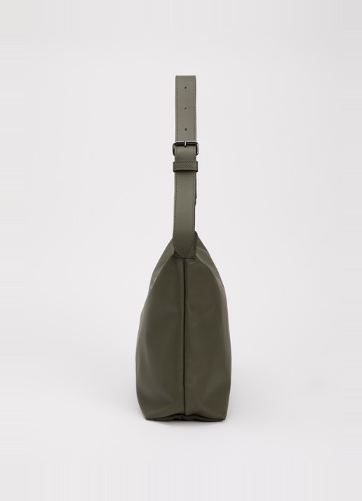 Longchamp Le Pliage Xtra schoudertas M van leer - detail 2 bronsgroen