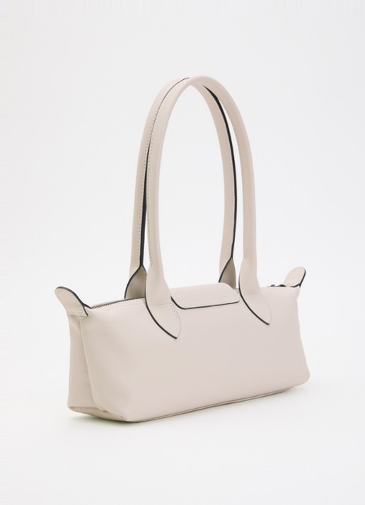 Longchamp Le Pliage Xtra schoudertas M van leer - achterkant 6 creme