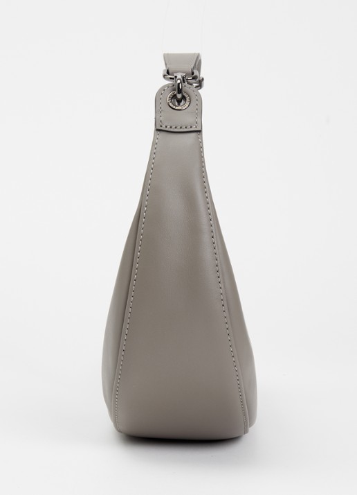 Longchamp Le Pliage Xtra schoudertas S van leer - detail 2 grijs