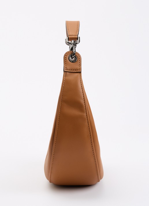 Longchamp Le Pliage Xtra schoudertas S van leer - detail 3 roestbruin