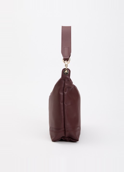 Longchamp Le Pliage Xtra schoudertas van leer - detail 4 bordeauxrood