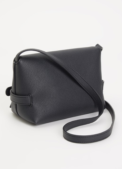 Longchamp Le Smart crossbodytas S van leer  - achterkant 2 zwart