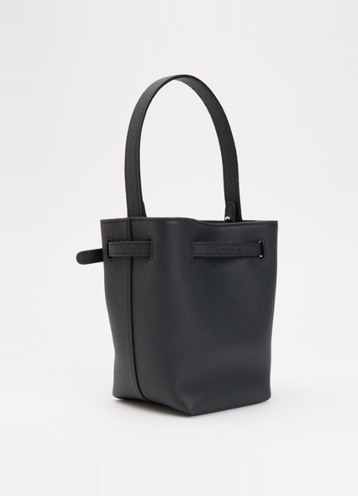Longchamp Le Smart schoudertas XS van leer met afneembare schouderriem  - achterkant 4 zwart