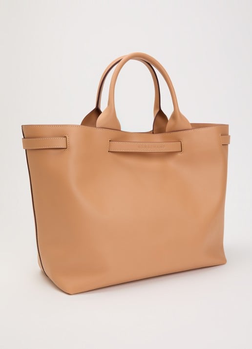 Longchamp Le Smart shopper L van kalfsleer - achterkant camel