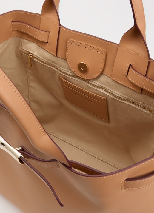 Longchamp Le Smart shopper L van kalfsleer - detail 4 camel