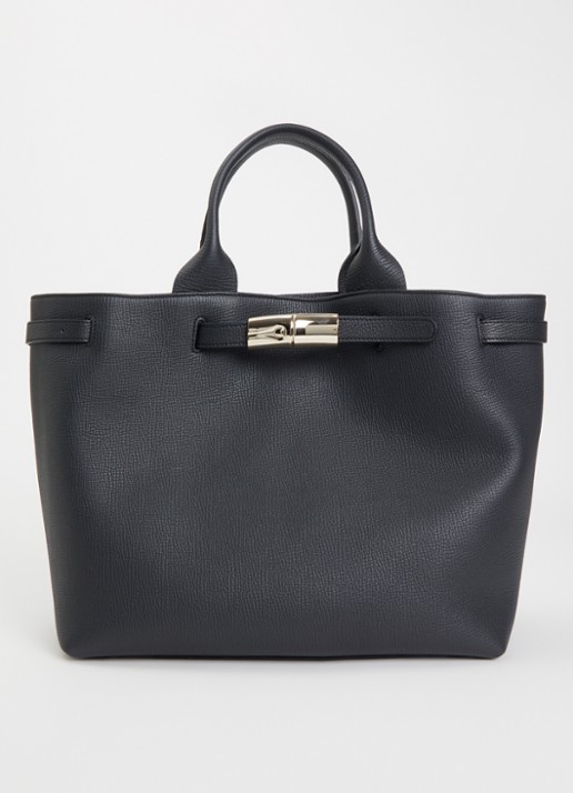 Longchamp Le Smart shopper L van leer - voorkant 5 zwart