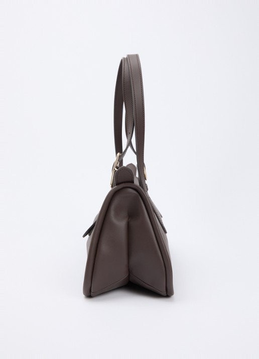 Longchamp Looong schoudertas L van leer - detail 4 donkerbruin