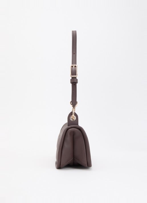 Longchamp Looong schoudertas M van leer - detail 4 donkerbruin