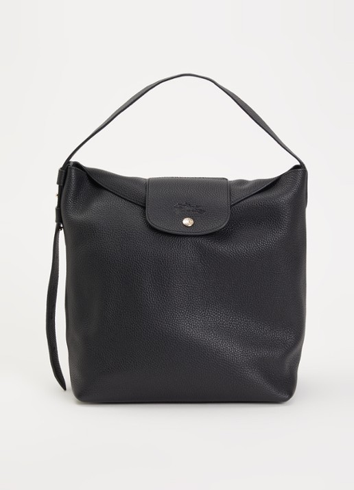 Longchamp Schoudertas van leer met logo