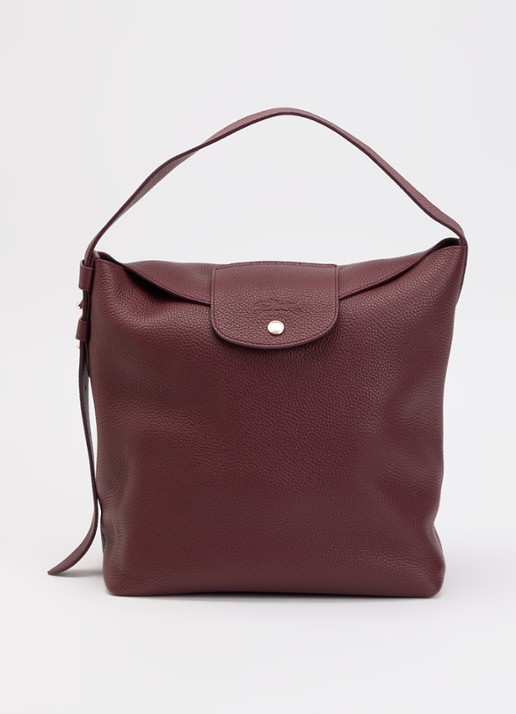 Longchamp Schoudertas van leer met logo