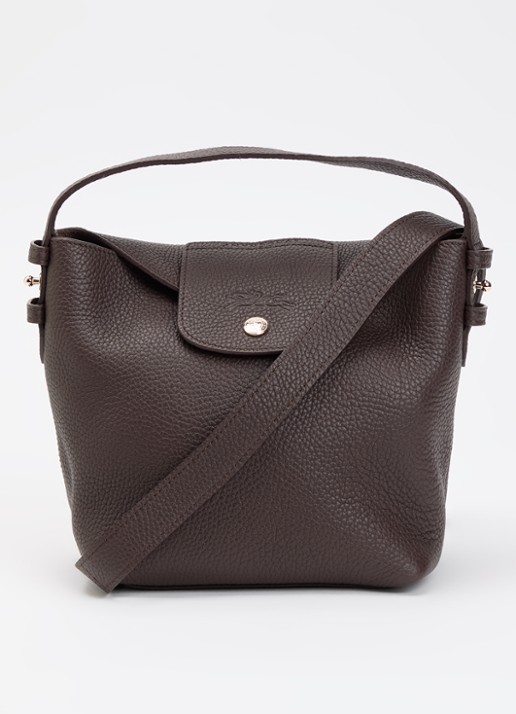 Longchamp Schoudertas van leer met logo
