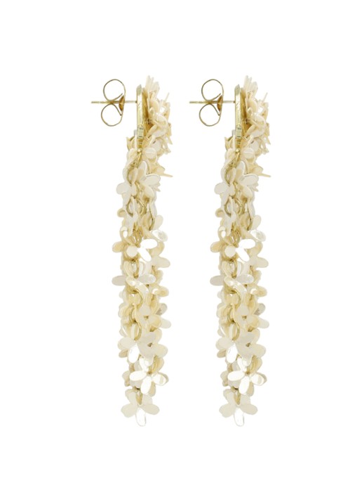 LOTT. gioielli Fleur oorstekers met pailletten - detail 3 beige