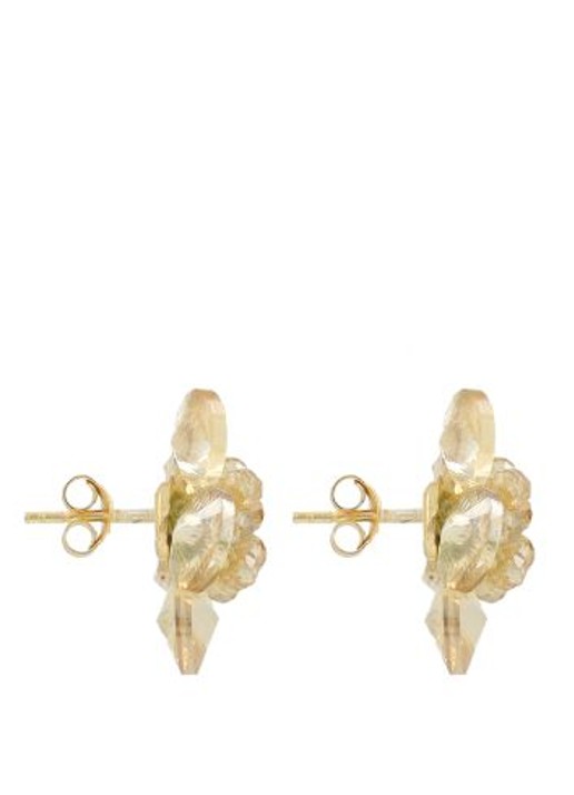 LOTT. gioielli Flower Stud Teuntje oorstekers - detail beige