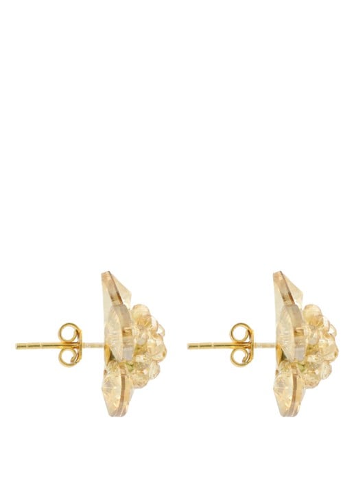 LOTT. gioielli Flower Stud Teuntje oorstekers - detail beige