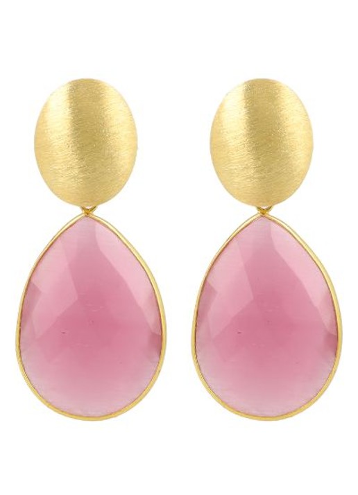 LOTT. gioielli Framed Drop L Rae oorstekers - voorkant fuchsia