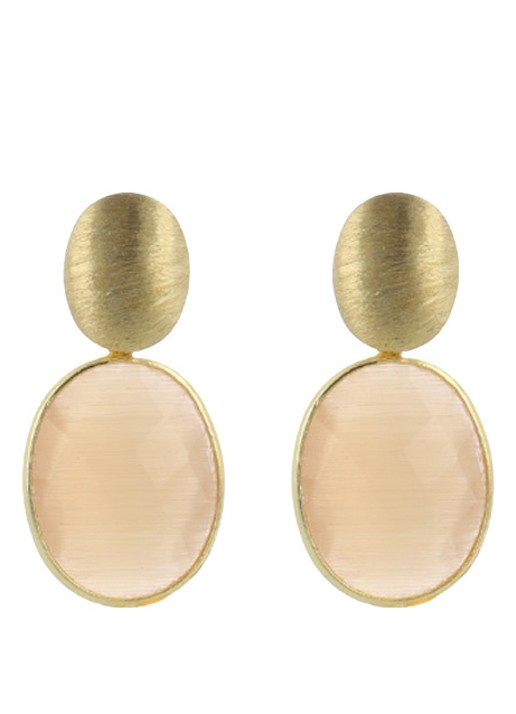LOTT. gioielli Framed oval oorstekers verguld