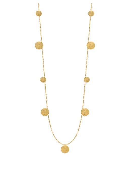 LOTT. gioielli Irregular Coins ketting verguld