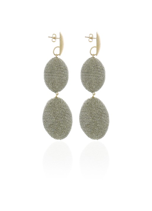 LOTT. gioielli Lunara oorstekers verguld - detail grijs