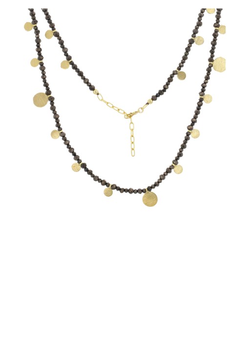 LOTT. gioielli Maisie ketting met hangers - voorkant 2 bruin