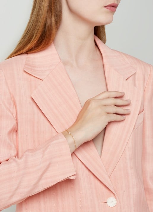 LOTT. gioielli Schakelarmband met parel - voorkant 3 goud
