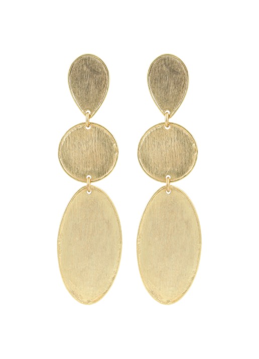 LOTT. gioielli Stone Shape Oval Triple oorstekers