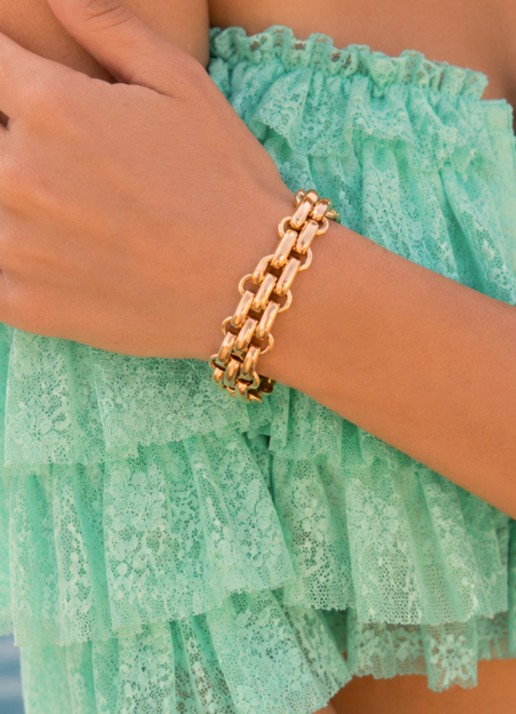 LOTT. gioielli Vaela armband - voorkant 2 goud