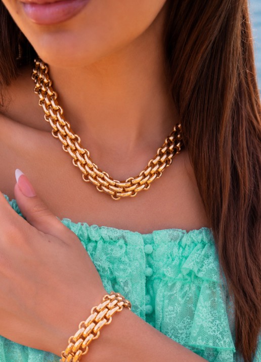 LOTT. gioielli Vaela ketting  - voorkant 2 goud