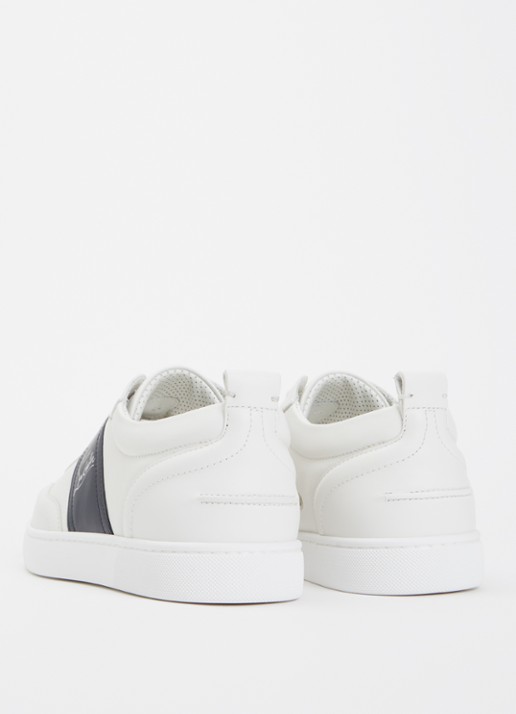 Louboutin Retero sneaker van leer met logo  - achterkant 2 wit