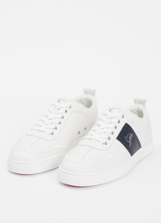 Louboutin Retero sneaker van leer met logo  - detail 3 wit